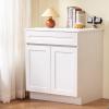 image:imageVEVOR White Shaker Base Cabinet 36Inch Unassembled Sink Base Cabinet 36 W x 24 D x 345 H Ready to Assemble Cabinet with SoftClose Doors and Adjustable Shelf for Home Office36W Base Cabinet