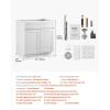 image:imageVEVOR White Shaker Base Cabinet 36Inch Unassembled Sink Base Cabinet 36 W x 24 D x 345 H Ready to Assemble Cabinet with SoftClose Doors and Adjustable Shelf for Home Office36W Base Cabinet
