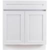 image:imageVEVOR White Shaker Base Cabinet 36Inch Unassembled Sink Base Cabinet 36 W x 24 D x 345 H Ready to Assemble Cabinet with SoftClose Doors and Adjustable Shelf for Home Office30W Sink Base Cabinet