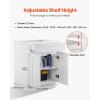 image:imageVEVOR White Shaker Base Cabinet 36Inch Unassembled Sink Base Cabinet 36 W x 24 D x 345 H Ready to Assemble Cabinet with SoftClose Doors and Adjustable Shelf for Home Office24W Base Cabinet