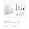 image:imageVEVOR White Shaker Base Cabinet 36Inch Unassembled Sink Base Cabinet 36 W x 24 D x 345 H Ready to Assemble Cabinet with SoftClose Doors and Adjustable Shelf for Home Office30W Sink Base Cabinet