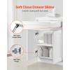 image:imageVEVOR White Shaker Base Cabinet 36Inch Unassembled Sink Base Cabinet 36 W x 24 D x 345 H Ready to Assemble Cabinet with SoftClose Doors and Adjustable Shelf for Home Office24W Base Cabinet