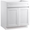 image:imageVEVOR White Shaker Base Cabinet 36Inch Unassembled Sink Base Cabinet 36 W x 24 D x 345 H Ready to Assemble Cabinet with SoftClose Doors and Adjustable Shelf for Home Office30W Sink Base Cabinet
