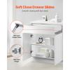 image:imageVEVOR White Shaker Base Cabinet 36Inch Unassembled Sink Base Cabinet 36 W x 24 D x 345 H Ready to Assemble Cabinet with SoftClose Doors and Adjustable Shelf for Home Office36W Base Cabinet
