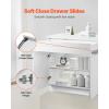 image:imageVEVOR White Shaker Base Cabinet 36Inch Unassembled Sink Base Cabinet 36 W x 24 D x 345 H Ready to Assemble Cabinet with SoftClose Doors and Adjustable Shelf for Home Office30W Base Cabinet