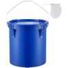 image:imageVEVOR Fryer Grease Bucket 8 Gal Oil Disposal Caddy Carbon Steel Fryer Oil Bucket with RustProof Coating Oil Transport Container with Lid Lock Clips Filter Bag for Hot Cooking Oil Filtering BlueBlue