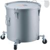image:imageVEVOR Fryer Grease Bucket 8 Gal Oil Disposal Caddy Carbon Steel Fryer Oil Bucket with RustProof Coating Oil Transport Container with Lid Lock Clips Filter Bag for Hot Cooking Oil Filtering BlueSilver Gray