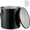 image:imageVEVOR Fryer Grease Bucket 8 Gal Oil Disposal Caddy Carbon Steel Fryer Oil Bucket with RustProof Coating Oil Transport Container with Lid Lock Clips Filter Bag for Hot Cooking Oil Filtering BlueBlack
