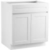 image:imageVEVOR White Shaker Base Cabinet 36Inch Unassembled Sink Base Cabinet 36 W x 24 D x 345 H Ready to Assemble Cabinet with SoftClose Doors and Adjustable Shelf for Home Office36W Base Cabinet