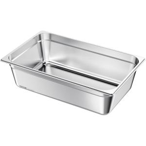 image:imageVEVOR Hotel Pan Full Size AntiJam Steam Pans 08mm Thick Stainless Steel 4Inch Deep Commercial Table Pan Catering Storage Food Pans for Industrial amp Scientific6 inch Deep 1 Pack