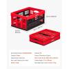 image:imageVEVOR 45L Collapsible Storage Bins with Lids 3 Packs Stackable Utility Crates with Handles Large Folding Containers for Organizing Tools Snacks Books Food Drinks Camping amp Transport32LRed3PC