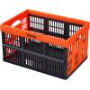 image:imageVEVOR 45L Collapsible Storage Bins with Lids 3 Packs Stackable Utility Crates with Handles Large Folding Containers for Organizing Tools Snacks Books Food Drinks Camping amp Transport45LOrange6PC