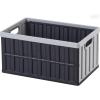 image:imageVEVOR 45L Collapsible Storage Bins with Lids 3 Packs Stackable Utility Crates with Handles Large Folding Containers for Organizing Tools Snacks Books Food Drinks Camping amp Transport65LGrey2PC