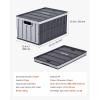 image:imageVEVOR 45L Collapsible Storage Bins with Lids 3 Packs Stackable Utility Crates with Handles Large Folding Containers for Organizing Tools Snacks Books Food Drinks Camping amp Transport65LGrey2PC