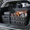 image:imageVEVOR 45L Collapsible Storage Bins with Lids 3 Packs Stackable Utility Crates with Handles Large Folding Containers for Organizing Tools Snacks Books Food Drinks Camping amp Transport45LBlack