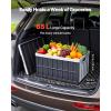 image:imageVEVOR 45L Collapsible Storage Bins with Lids 3 Packs Stackable Utility Crates with Handles Large Folding Containers for Organizing Tools Snacks Books Food Drinks Camping amp Transport65LGrey2PC