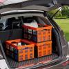 image:imageVEVOR 45L Collapsible Storage Bins with Lids 3 Packs Stackable Utility Crates with Handles Large Folding Containers for Organizing Tools Snacks Books Food Drinks Camping amp Transport45LOrange6PC