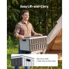 image:imageVEVOR 45L Collapsible Storage Bins with Lids 3 Packs Stackable Utility Crates with Handles Large Folding Containers for Organizing Tools Snacks Books Food Drinks Camping amp Transport65LGrey2PC