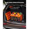image:imageVEVOR 45L Collapsible Storage Bins with Lids 3 Packs Stackable Utility Crates with Handles Large Folding Containers for Organizing Tools Snacks Books Food Drinks Camping amp Transport45LOrange6PC