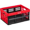 image:imageVEVOR 45L Collapsible Storage Bins with Lids 3 Packs Stackable Utility Crates with Handles Large Folding Containers for Organizing Tools Snacks Books Food Drinks Camping amp Transport32LRed3PC