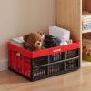 image:imageVEVOR 45L Collapsible Storage Bins with Lids 3 Packs Stackable Utility Crates with Handles Large Folding Containers for Organizing Tools Snacks Books Food Drinks Camping amp Transport32LRed3PC