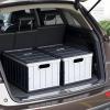 image:imageVEVOR 45L Collapsible Storage Bins with Lids 3 Packs Stackable Utility Crates with Handles Large Folding Containers for Organizing Tools Snacks Books Food Drinks Camping amp Transport65LGrey2PC