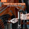 image:imageVEVOR Grease Gun 6000PSI Air Operated Grease Gun Heavy Duty Pneumatic Grease Gun with 14 oz Load 185 Inch Flexible Hose 1 Flat Coupler 1 Pointed and Locking Clamp Coupler 1 Bent Metal Pipe