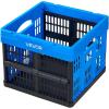 image:imageVEVOR Plastic Collapsible Storage Basket 45L 3 Packs Folding Stackable Storage ContainersBins with Handles Large Heavy Duty Containers for Clothes Toys Books Snack Shoes and Grocery Organizing25LBlue3PC