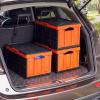 image:imageVEVOR Plastic Collapsible Storage Basket 45L 3 Packs Folding Stackable Storage ContainersBins with Handles Large Heavy Duty Containers for Clothes Toys Books Snack Shoes and Grocery Organizing45LOrange3PC