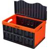 image:imageVEVOR Plastic Collapsible Storage Basket 45L 3 Packs Folding Stackable Storage ContainersBins with Handles Large Heavy Duty Containers for Clothes Toys Books Snack Shoes and Grocery Organizing45LOrange3PC
