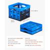 image:imageVEVOR Plastic Collapsible Storage Basket 45L 3 Packs Folding Stackable Storage ContainersBins with Handles Large Heavy Duty Containers for Clothes Toys Books Snack Shoes and Grocery Organizing25LBlue3PC