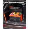 image:imageVEVOR Plastic Collapsible Storage Basket 45L 3 Packs Folding Stackable Storage ContainersBins with Handles Large Heavy Duty Containers for Clothes Toys Books Snack Shoes and Grocery Organizing45LOrange3PC