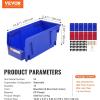 image:imageVEVOR Plastic Storage Bins 12 Pack 11 x 5 x 5Inch Hanging Stackable Storage Organizer Bins Heavy Duty Stacking Containers for Closet Garage Office Home Pantry or Small Parts OrganizationRedBlue12PC5L