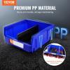 image:imageVEVOR Plastic Storage Bins 12 Pack 11 x 5 x 5Inch Hanging Stackable Storage Organizer Bins Heavy Duty Stacking Containers for Closet Garage Office Home Pantry or Small Parts OrganizationRedBlue6PC10L