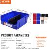 image:imageVEVOR Plastic Storage Bins 12 Pack 11 x 5 x 5Inch Hanging Stackable Storage Organizer Bins Heavy Duty Stacking Containers for Closet Garage Office Home Pantry or Small Parts OrganizationRedBlue6PC10L