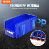 image:imageVEVOR Plastic Storage Bins 12 Pack 11 x 5 x 5Inch Hanging Stackable Storage Organizer Bins Heavy Duty Stacking Containers for Closet Garage Office Home Pantry or Small Parts OrganizationRedBlue12PC5L