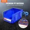 image:imageVEVOR Plastic Storage Bins 12 Pack 11 x 5 x 5Inch Hanging Stackable Storage Organizer Bins Heavy Duty Stacking Containers for Closet Garage Office Home Pantry or Small Parts OrganizationRedBlue24PC1L