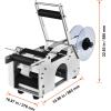 image:imageVEVOR SemiAutomatic Round Labeling Machine 2050pcsmin Electric Bottle Label Applicator for Round Bottles Round Bottle Labeler Suitable for Diameter 078472 inches with Pressing BarElectric
