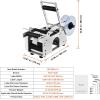 image:imageVEVOR SemiAutomatic Round Labeling Machine 2050pcsmin Electric Bottle Label Applicator for Round Bottles Round Bottle Labeler Suitable for Diameter 078472 inches with Pressing BarElectric