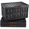 image:imageVEVOR 45L Collapsible Storage Bins with Lids 3 Packs Stackable Utility Crates with Handles Large Folding Containers for Organizing Tools Snacks Books Food Drinks Camping amp Transport45LBlack