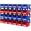 image:imageVEVOR Plastic Storage Bins 12 Pack 11 x 5 x 5Inch Hanging Stackable Storage Organizer Bins Heavy Duty Stacking Containers for Closet Garage Office Home Pantry or Small Parts OrganizationRedBlue24PC1L