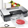 image:imageVEVOR Vacuum Sealer Machine Food Sealer MachineDry and Moist Food Storage Automatic and Manual Air Sealing System with Builtin Cutter with Seal Bag External Hose 90Kpa 130W Powerful Dual PumpVacuum Sealer 90Kpa