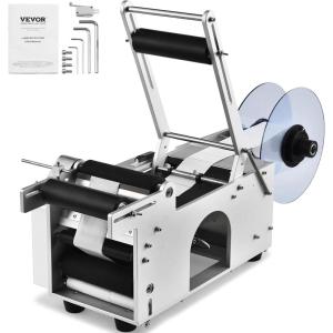 image:imageVEVOR SemiAutomatic Round Labeling Machine 2050pcsmin Electric Bottle Label Applicator for Round Bottles Round Bottle Labeler Suitable for Diameter 078472 inches with Pressing BarElectric