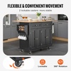 image:imageVEVOR Kitchen Island Cart with Solid Wood Top 354 Width Mobile Carts with Storage Cabinet Rolling Kitchen Table with Spice Rack Towel Rack and Drawer Portable Islands on Wheels White354 W Drop Leaf