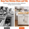 image:imageVEVOR Kitchen Island Cart with Solid Wood Top 354 Width Mobile Carts with Storage Cabinet Rolling Kitchen Table with Spice Rack Towel Rack and Drawer Portable Islands on Wheels White354 W Drop Leaf