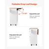 image:imageVEVOR Kitchen Island Cart with Solid Wood Top 354 Width Mobile Carts with Storage Cabinet Rolling Kitchen Table with Spice Rack Towel Rack and Drawer Portable Islands on Wheels White6024D x 2756W x 3543H