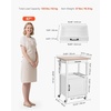 image:imageVEVOR Kitchen Island Cart with Solid Wood Top 354 Width Mobile Carts with Storage Cabinet Rolling Kitchen Table with Spice Rack Towel Rack and Drawer Portable Islands on Wheels White1772D x 2323W x 3583H