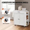 image:imageVEVOR Kitchen Island Cart with Solid Wood Top 354 Width Mobile Carts with Storage Cabinet Rolling Kitchen Table with Spice Rack Towel Rack and Drawer Portable Islands on Wheels White32x15