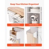 image:imageVEVOR Kitchen Island Cart with Solid Wood Top 354 Width Mobile Carts with Storage Cabinet Rolling Kitchen Table with Spice Rack Towel Rack and Drawer Portable Islands on Wheels White5197D x 2945W x 3528H