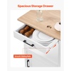 image:imageVEVOR Kitchen Island Cart with Solid Wood Top 354 Width Mobile Carts with Storage Cabinet Rolling Kitchen Table with Spice Rack Towel Rack and Drawer Portable Islands on Wheels White1772D x 2323W x 3583H